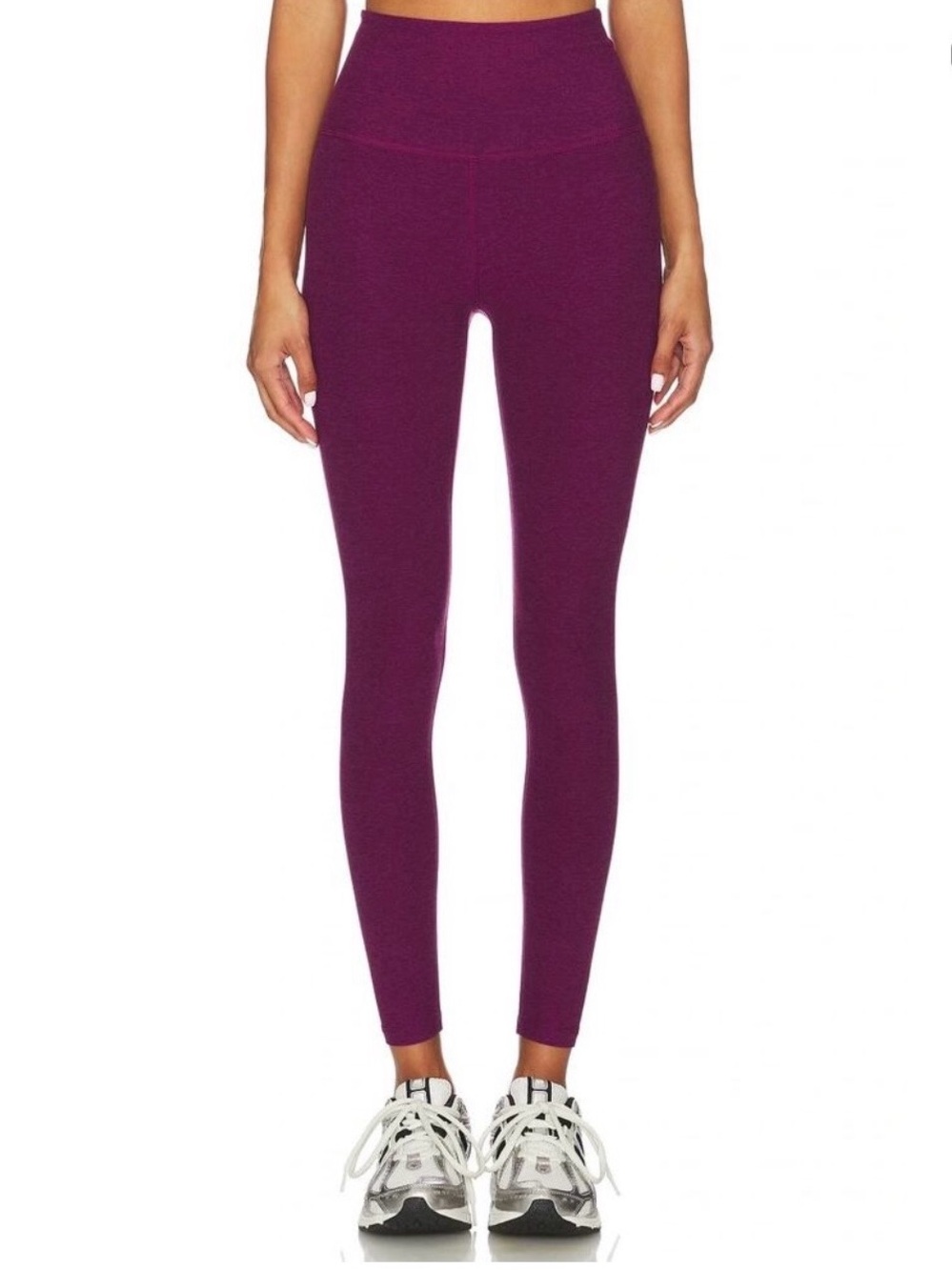 Beyond Yoga Spacedye Midi High Waisted Leggings in Aubergine-Beet. Size XS